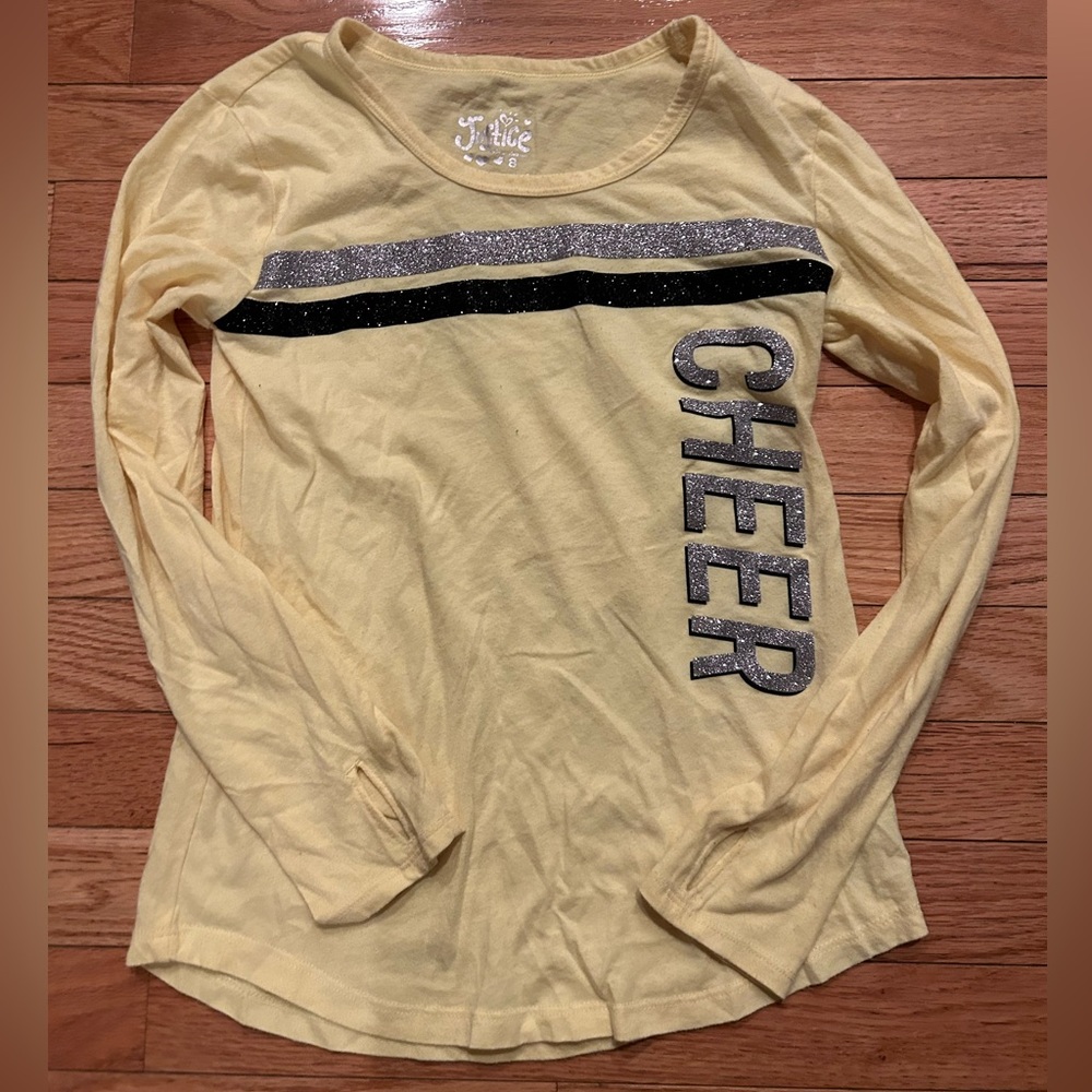 Girls Long Sleeve Cheer Shirt 60% Cotton, 40% Polyester